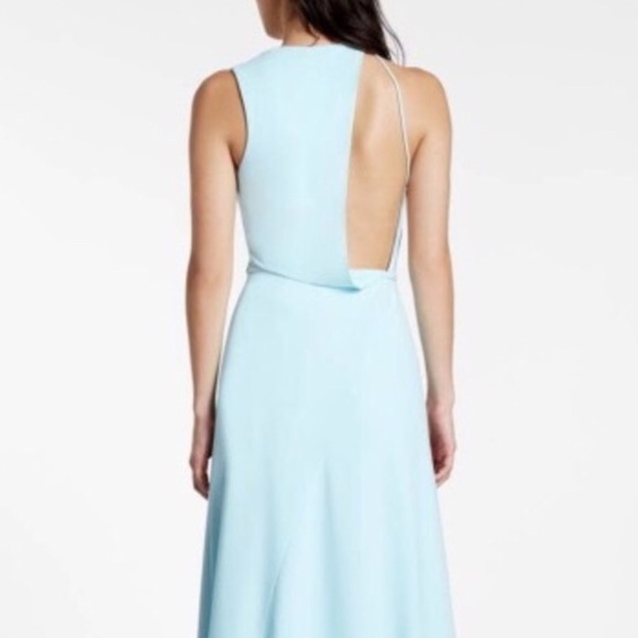 sleeveless round neck crepe gown halston - Picture 1 of 5